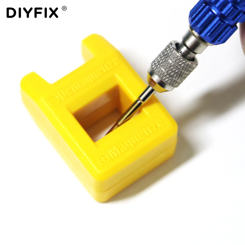 DIYFIX Mini Magnetizer Demagnetizer Magnetic Pick Up Tool for Screwdriver Tips Screw Bits