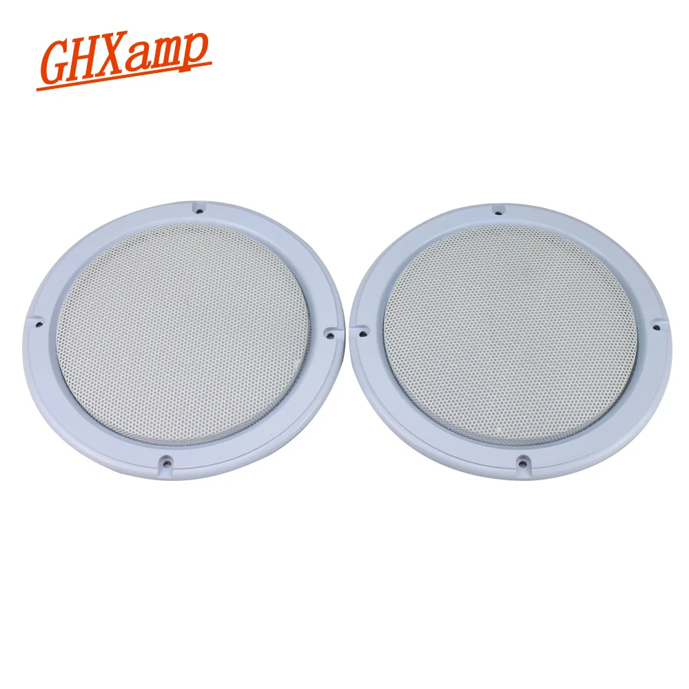 GHXAMP 4 inch 6.5 inch Speaker Cover White Grill Mesh Protective Cover For Ceiling Speaker Car Subwoofer Loudspeaker 2pcs