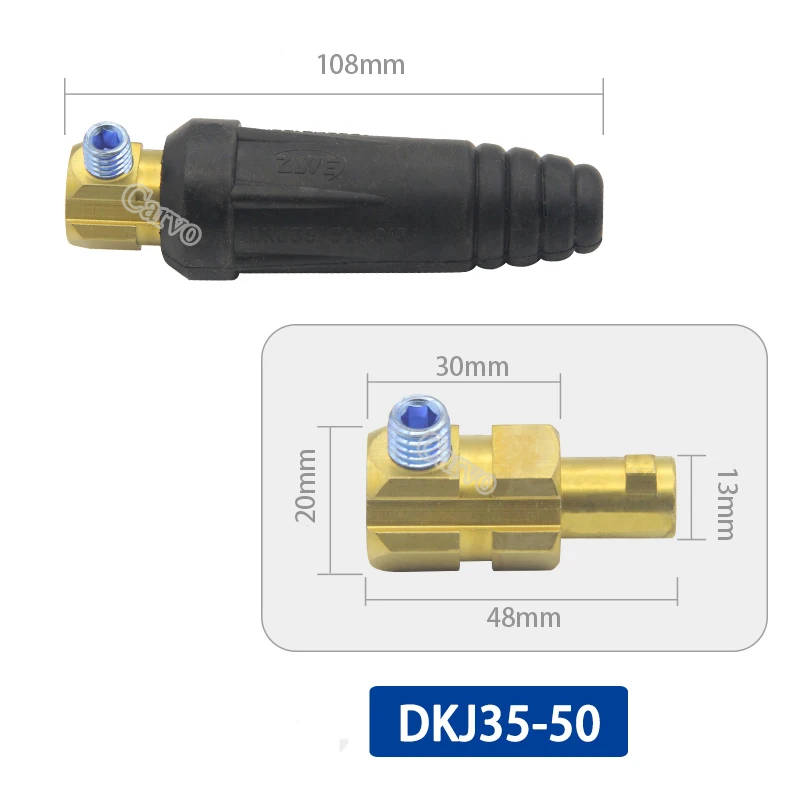 2pcs/Lot Europe Male & Female Welding Machine Electric Quick Fitting Connector Socket Plug Adaptors for DKJ10-25/DKJ35-50