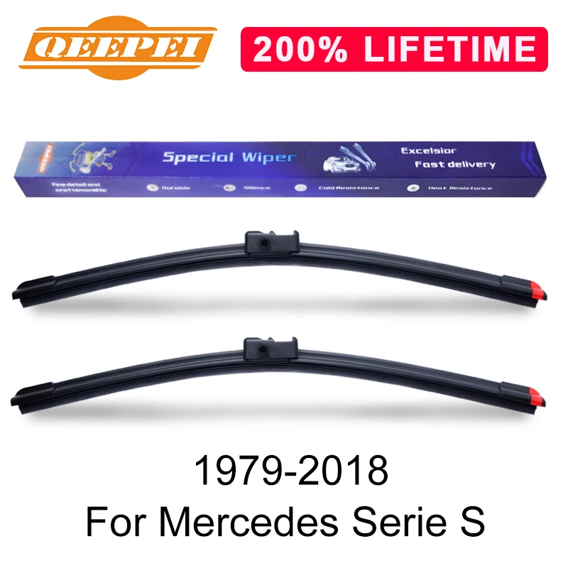 

QEEPEI Replace Wiper Blade For Mercedes Serie S 1979-2018 Silicone Rubber Windshield Windscreen Wiper Auto Car Accessories