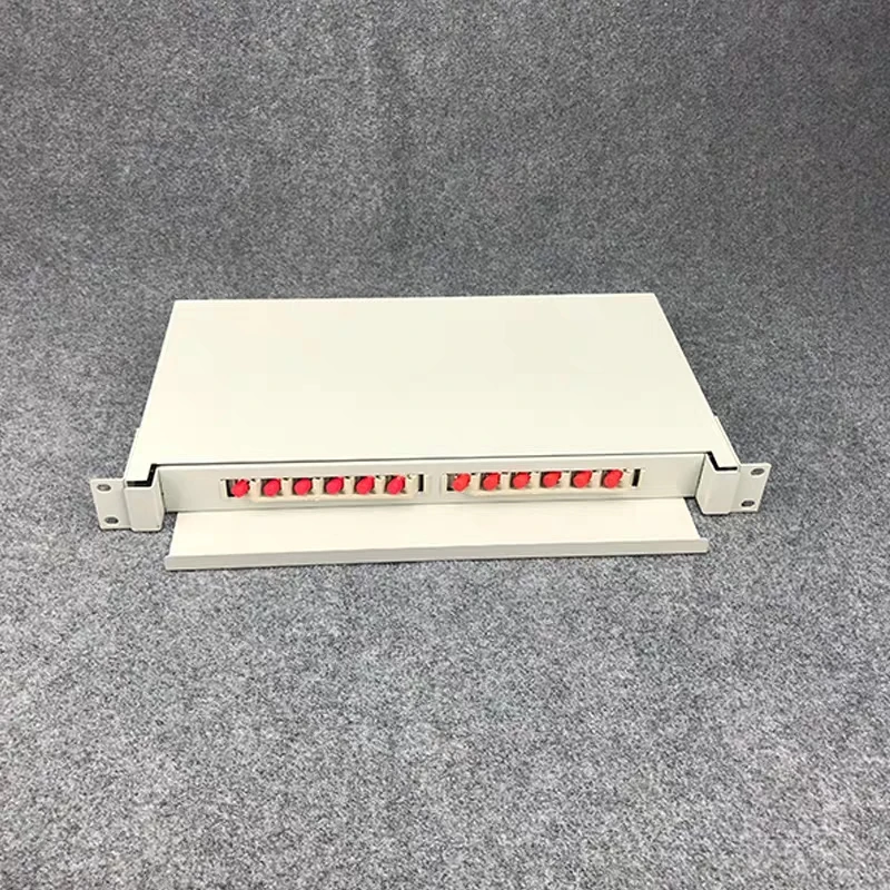 1U fiber Thickened termination box DHL free 12/24 core SC ST FC LC installed fully Blank patch panel 3KGs 19