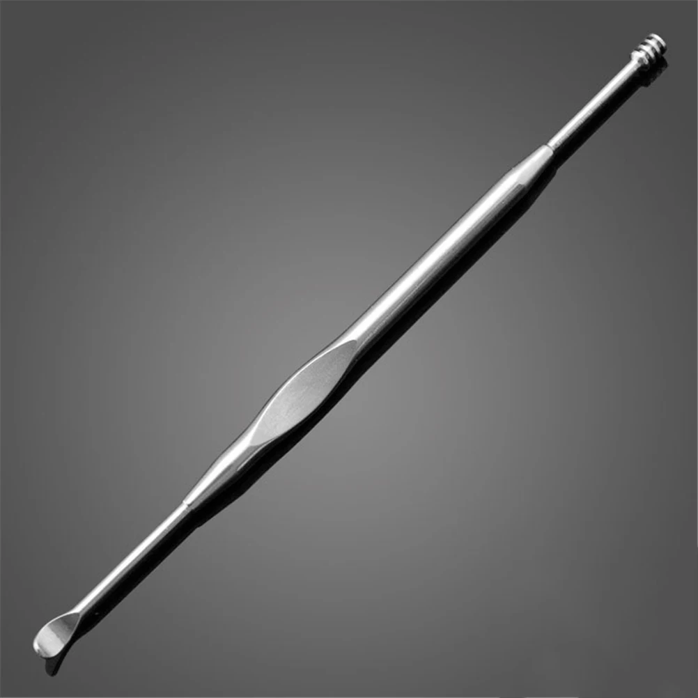 New 1PCS Stainless Steel Ear Pick Double-ended Earpick Ear Wax Curette Remover Ear Cleaner Earpick Spoon Clean Ear