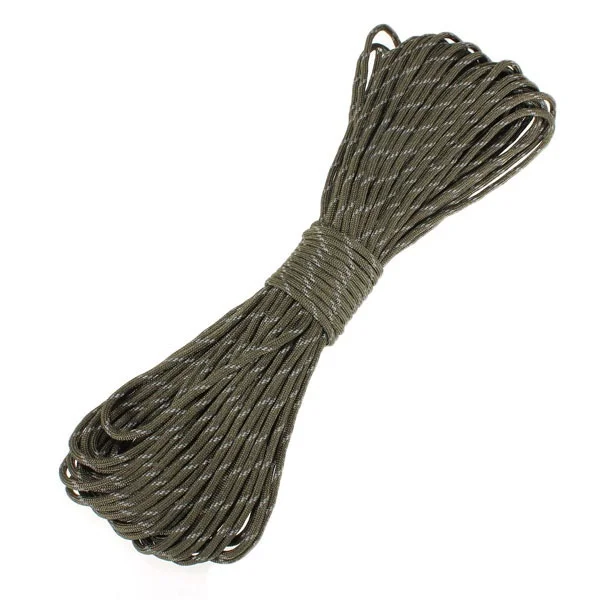 Cabo de Paraquedas Refletivo Strand Lanyard, Corda Paracord, 10ft, 7 Core, 550lb