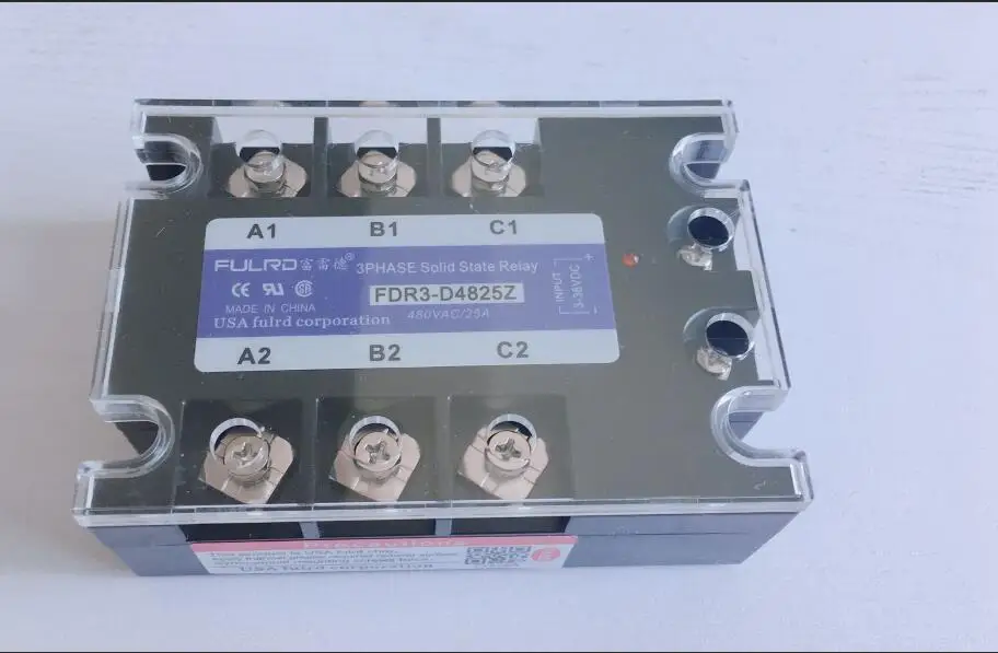 Three-phase solid state relay DC-AC DC3-36V Control AC24-480V FDR3-D4810Z FDR3-D4815Z FDR3-D4820Z FDR3-D4840Z JGX-3