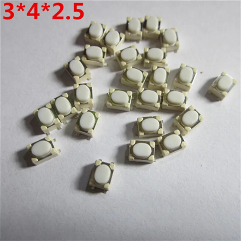 1000pcs/lot for 3*4*2.5 Microswitch Tactile Push Button Car Key Switch Button For Car Flip Remote Key M176