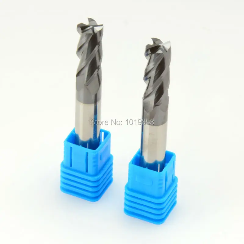 

2pcs SLONS S200-10x10x75L HRC50 10mm shank diameter Solid carbide end mill milling cutter for steel or cast iron