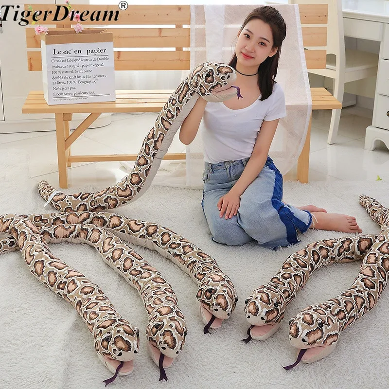 

Funny Snake Hand Puppet PP Cotton Plush Snakes Toy Simulation Big Python Doll Stuffed Toys Animal Soft Sleeping Long Pillows