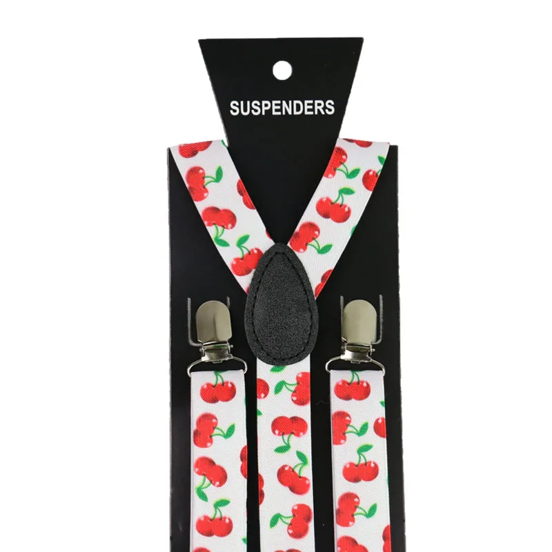 Fashion2.5cm de largura largura suspensórios floral de homens mulheres suspensórios ajustáveis grampos de volta em y elástico 3 grampos suspensórios