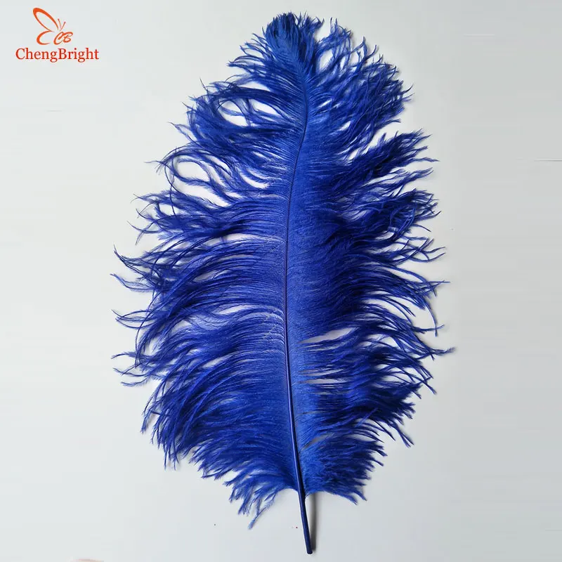 CHENGBRIGHT 10 pcs 55-60CM Big Pole Ostrich Feathers Natural Dyed Carnival Decor Feathers For Crafts Wedding Decorations  Plume