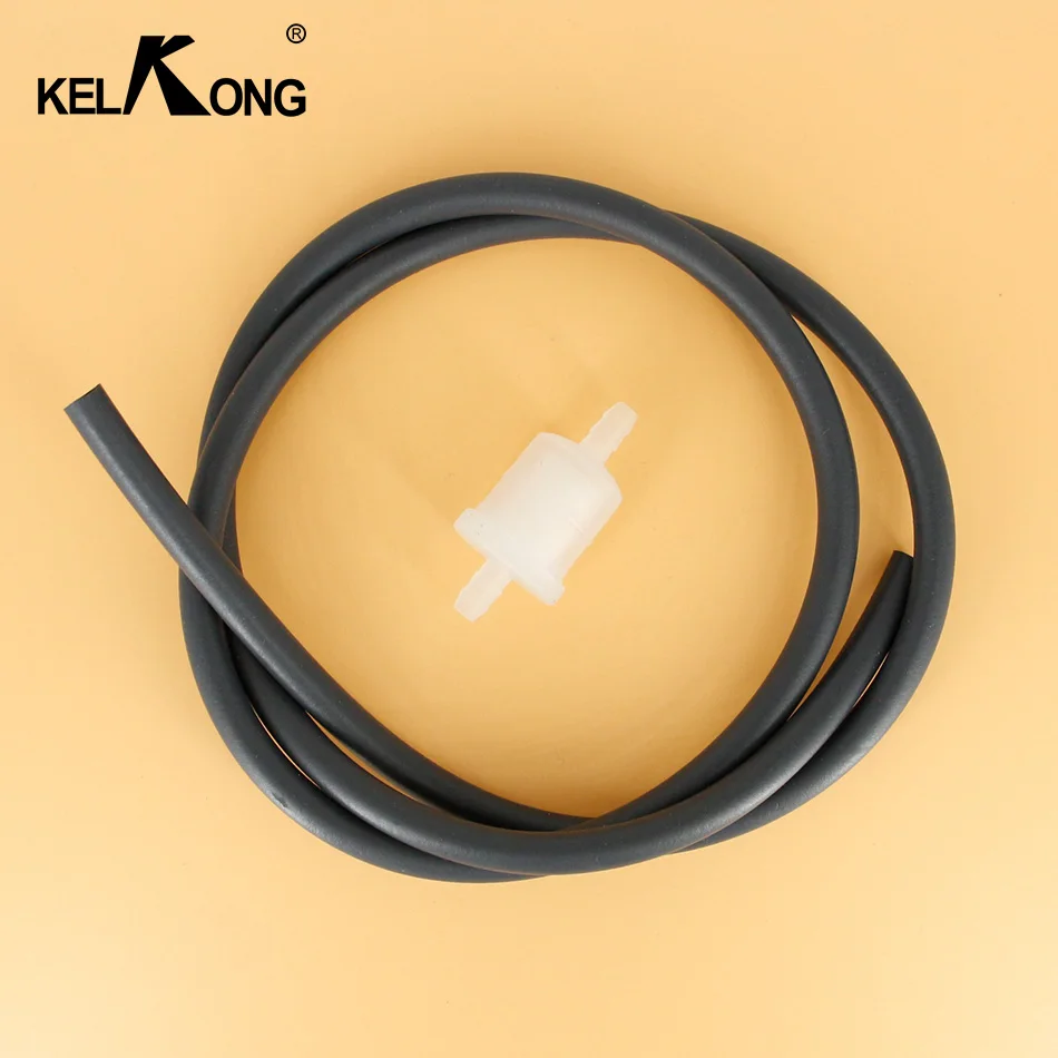 KELKONG 50cm Fuel Line Motorcycle Dirt Bike ATV Gas Oil Double 4.5mm*8mm Tube Hose Line Petrol Pipe Oil Supply With Filter