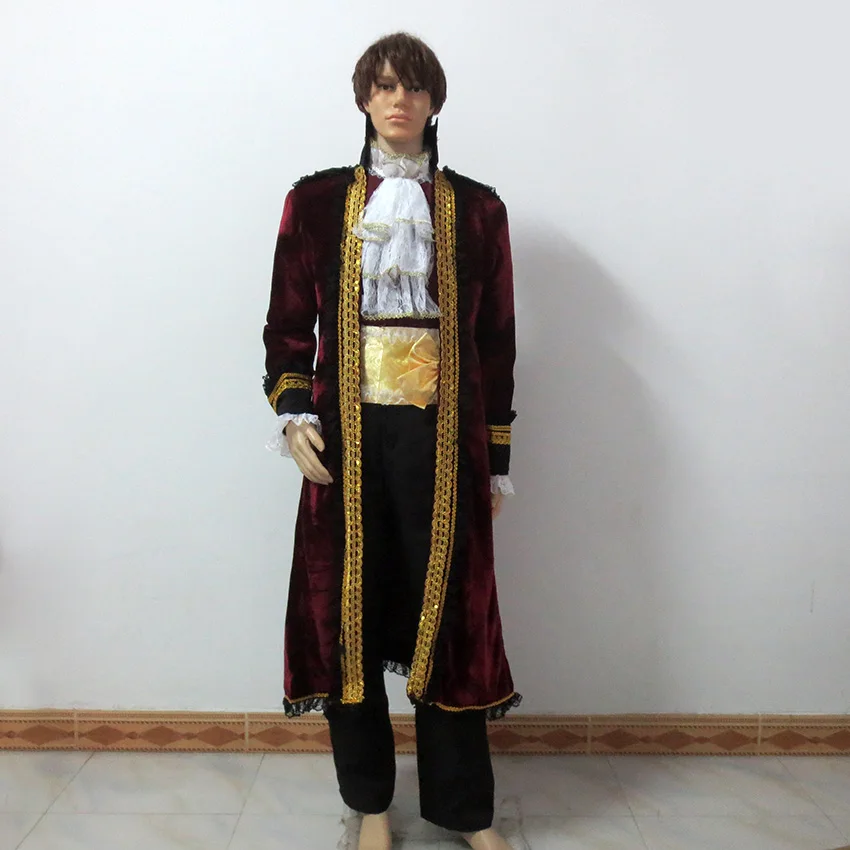 Pirates of the Caribbean Jack Sparrow Party Halloween Uniform Outfit Cosplay Costume Customize Any Size