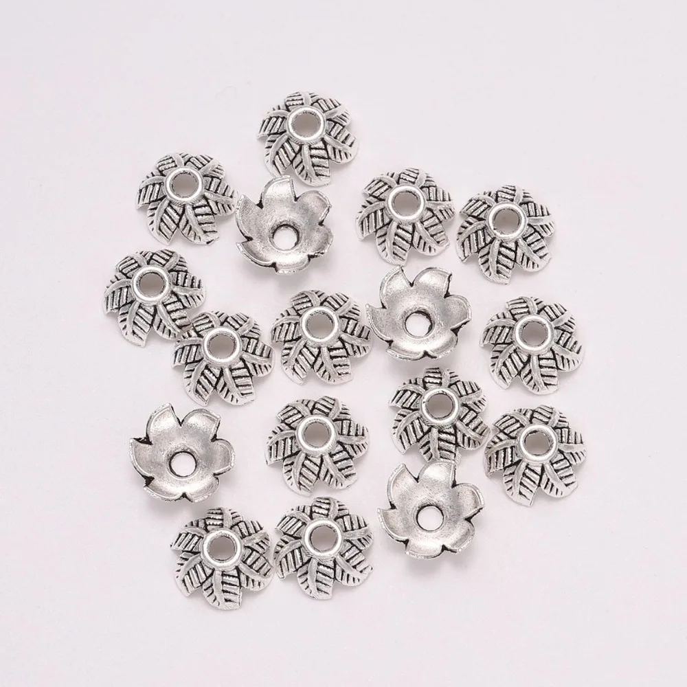 20pcs/Lot 10mm Antique Leaf Flower Bead Caps For Jewelry Making Bead Caps End Jewelry Finding Making Component