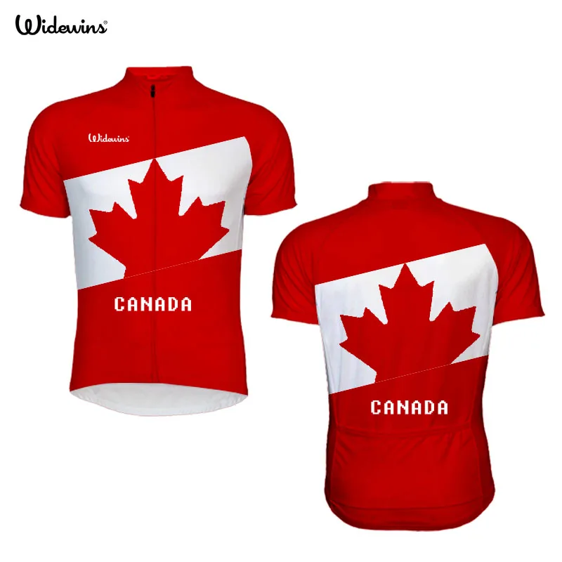 Jersey de Ciclismo de manga corta para hombre, ropa personalizada con bandera de hoja de arce, equipo profesional de Canadá, MTB, bicicleta