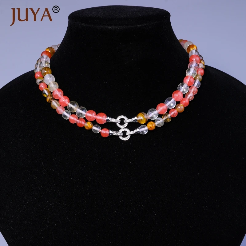 Juya – fermoirs en cuivre de haute qualité, connecteurs Micro pavé, strass, bijoux, fermoir d'extrémité pour Bracelet, collier, résultats de fabrication