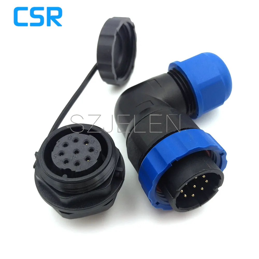 SD20TA-ZM, 9 Pin Waterproof Connector,IP67, Panel Mount Connectors, 9pins Power Cable Wire Connector Plug And Socket