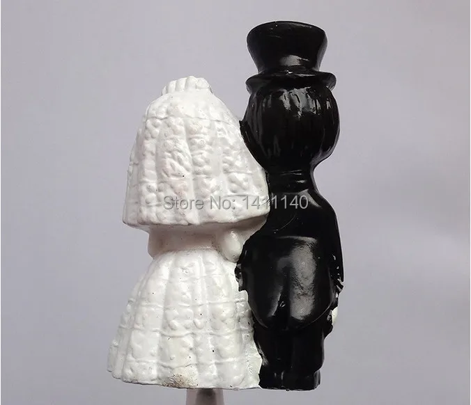 Newest Fat/buxom/chubby Bride & Groom Wedding Cake Topper Couple  Figurines for cake decorations bride  bouquet decorations