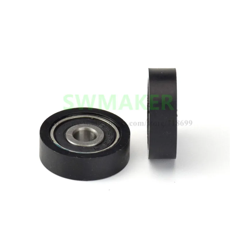 1pcs 5*20*6mm PU polyurethane, wear-resistant mute, 625 gum-coated, bearing wheel, plane roller conveyor belt