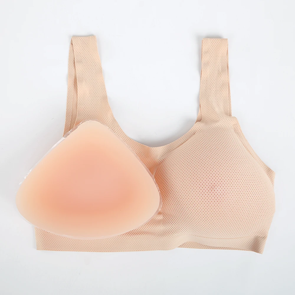 B-E Cup Silicone Breast Form Fake Breast Chest Pad CD Dressing With Underwear Bra+Insert Silicone Breast Forms Full Cup Seamless