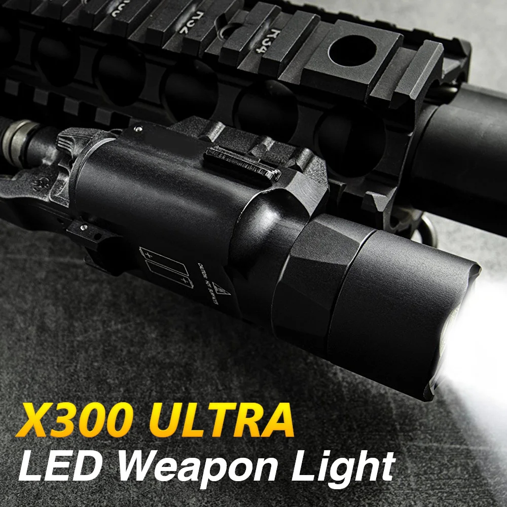 

Tactical X300 Ultra Pistol Gun Light Weapon Light Lanterna Torch Rifle Airsoft Flashlight Glock 1911 LED White Light gz150040