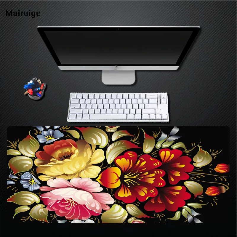 

Mairuige Print Abstract Painting Art Flower Mouse Pad Large Size Suitable for Desktop Mat Non-slip Non-fading, Keyboard Dian...