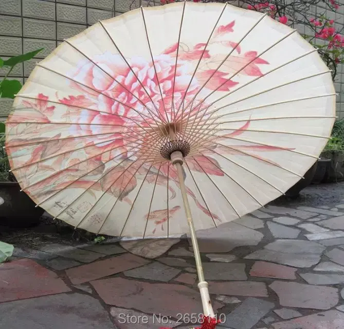 Free shipping Dia 50cm chinese craft pink Blooming Peony oiled paper umbrella waterproof parasol decoration gift umbrella