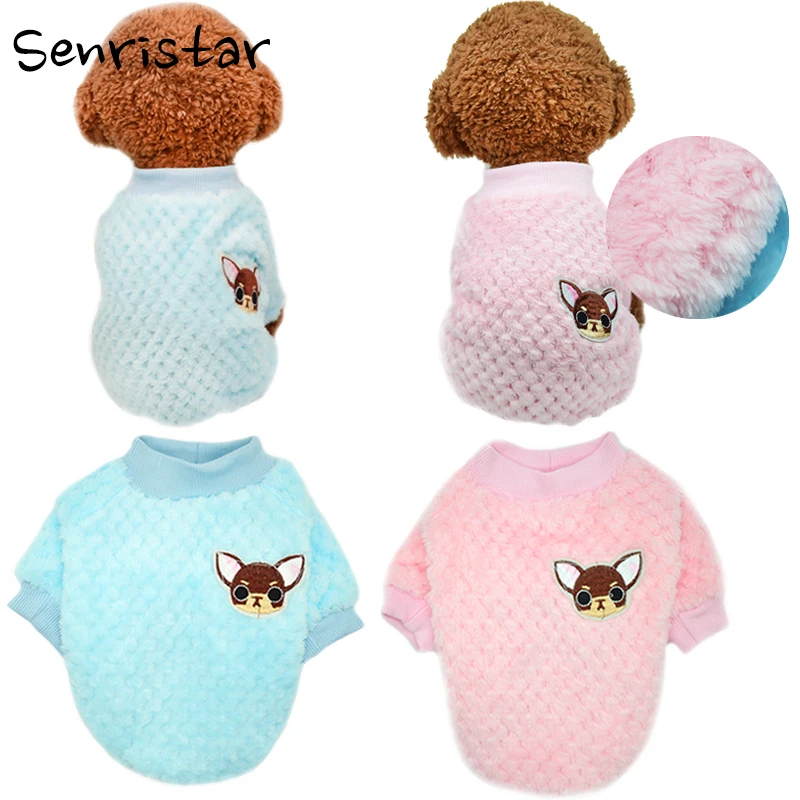 

Plush Fleece Spring Dog Clothes For Chihuahua Yorkshire Dog Coat Soft Warm Costumes For Small Medium Large Pet Dog Clothing