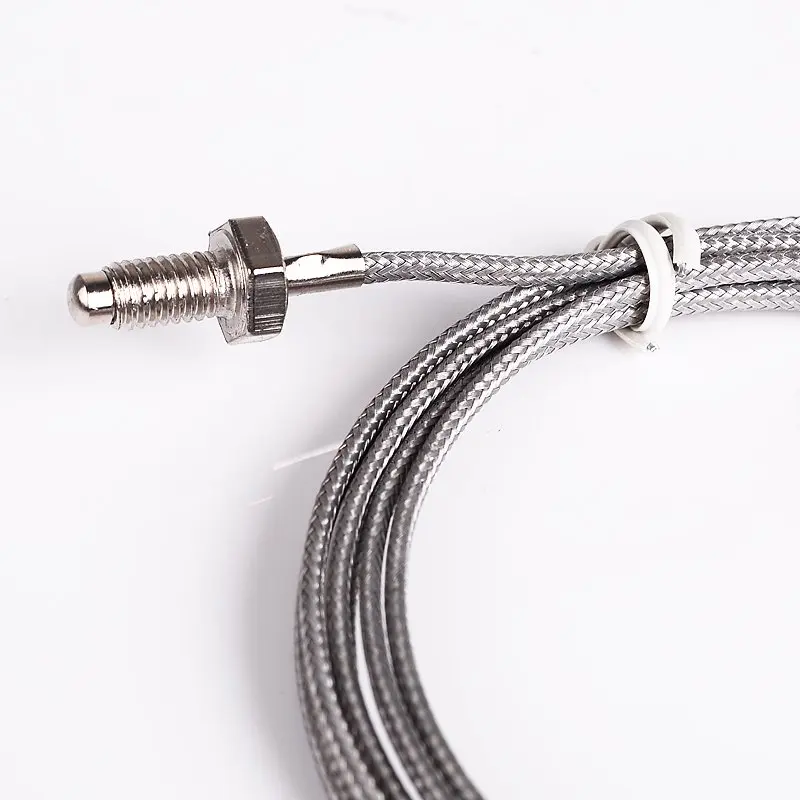 J Type M6 Screw Probe Thermocouple Temperature Sensor with 2M Cable for Industrial Temperature Controller