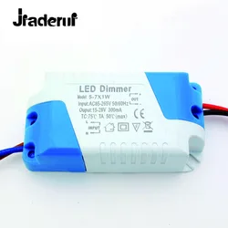 Jiaderui Isolated 300mA Dimmable Led Driver 5W 6W 7W Power Supply AC 85V - 265V 110V 220V for LED Ceiling lights Bulb DC Plug