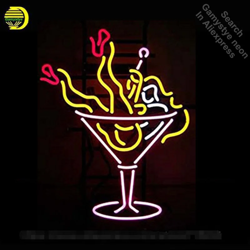 

Neon Sign for Cocktail Girl neon bulb Sign Beer pub Neon lights Sign glass Tube Handcraft Iconic Bulbs Super Bright club lamp