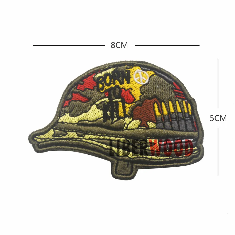 PEACE SIGN Born to Kill Patch Helmet Vietnam Full Metal Jacket US marines War Emblem Badges Tactical Embroidered Patches