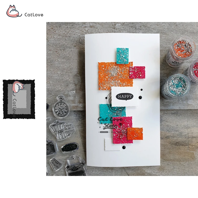 3 قطعة مربع علامة المعادن قطع يموت الإستنسل ل DIY سكرابوكينغ ورقة بطاقة الزخرفية الحرفية يموت النقش يموت تخفيضات جديد 2019