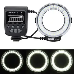 Meike FC100 LED Macro Ring Flash Photo Speedlite Light for Canon 5d mark II Nikon D3200 D3100 Dslr Camera