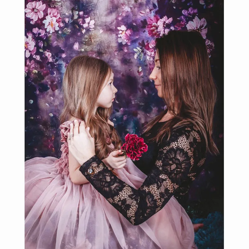 Fondo de fotografía de flores para recién nacidos, telón de fondo con pintura Floral para boda, estudio fotográfico, fotocall para bebés y niños