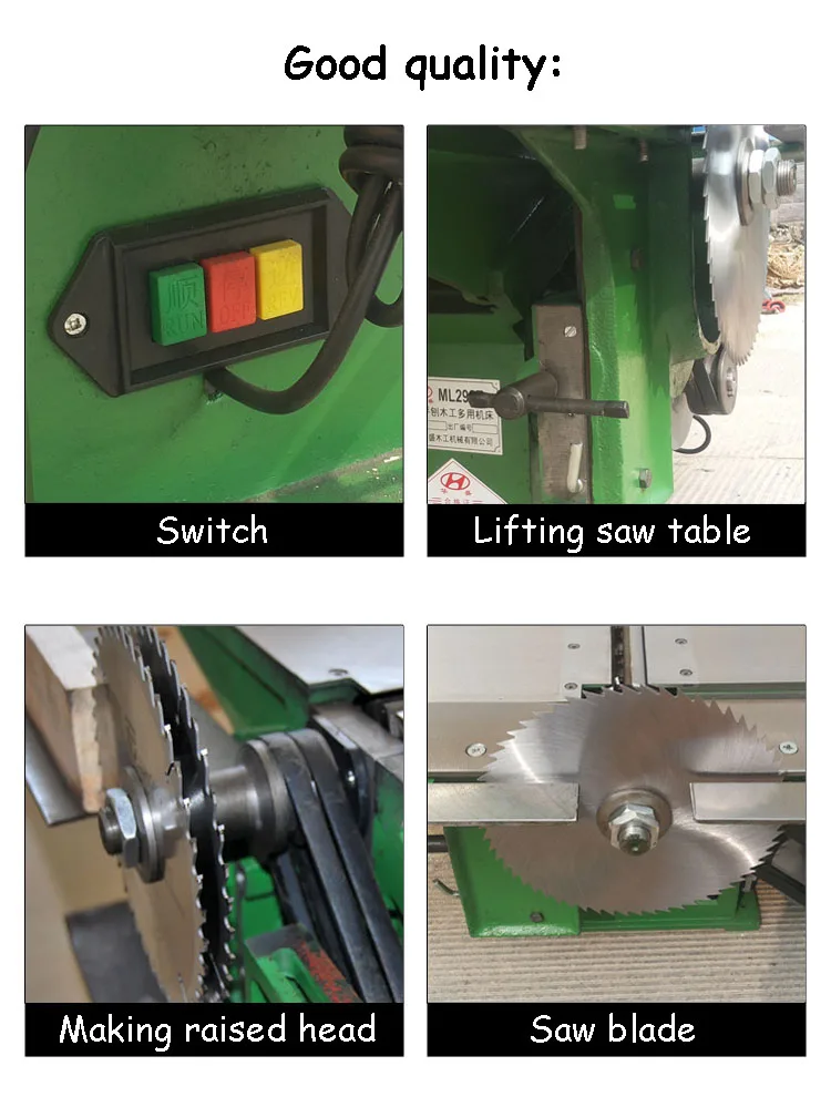 Catena Seghe Desktop Multifunzionale Macchina di Lavorazione Del Legno Pialla Elettrica Tavolo Seghe Tre-in-One Lavorazione Del Legno Pialla 292E5