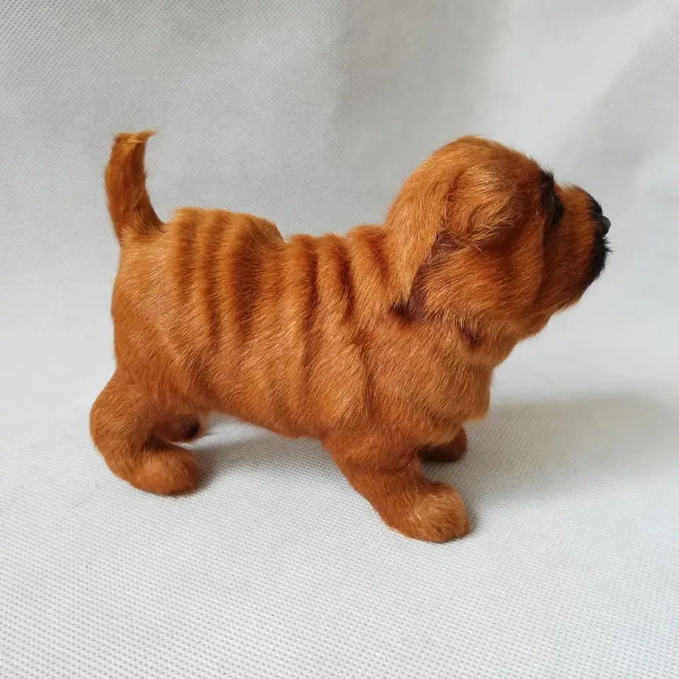 Echt leben spielzeug puppy modell shar pei hund 15x13cm harte modell zu hause dekoration spielzeug geschenk h1887