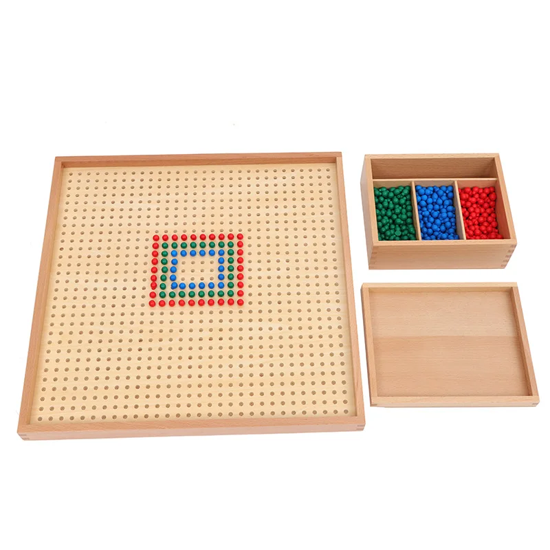 Preskool Montessori Education Kids Toy For Children Wood Peg Board Set Math Toy Training Game Brinquedos Juguets