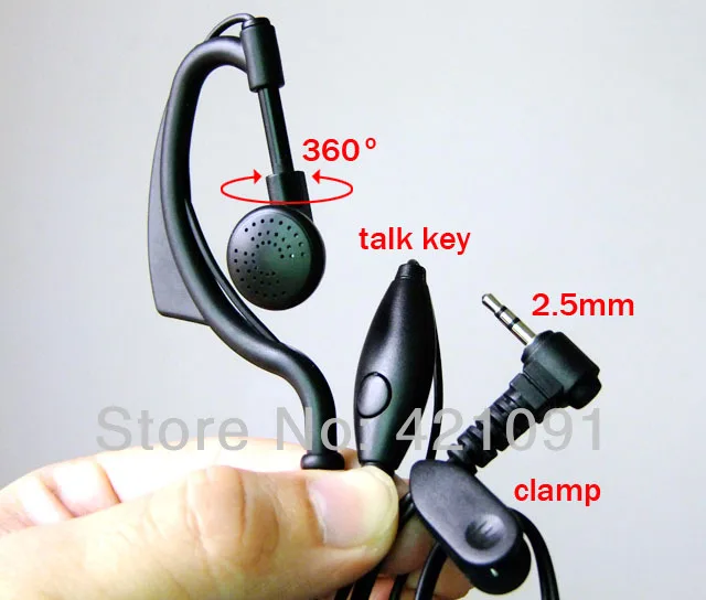 Earpiece Headset Mic for Baofeng RT-388 BF-T3 Bell T-388 T-228 T-328 628 Walkie Talkie Two Way Radio 2.5mm F Type