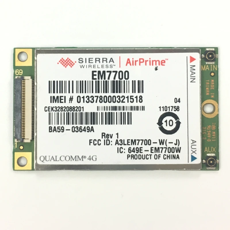 Unlocked Sierra AirPrime EM7700 Wireless 4G LTE HSPA+3G embedded Module Wireless Mobile WWAN Broadband 3G 4G Card