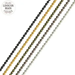 LINSOIR 10m/lot 1.2-3.2 mm Ball Bead Chain Bulk Gold Silver Color Bracelet Necklace Chains For Diy Jewelry Making F680
