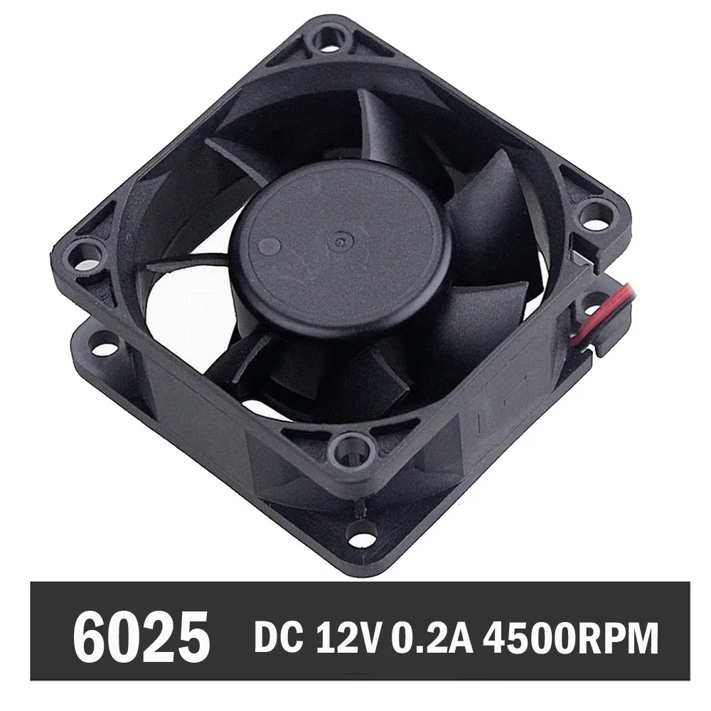 

50PCS Gdstime 12V 6025 60mm x 60mm x 25mm 2Pin DC Brushless Cooling Fan For PC Computer CPU Cooler Fan 4500RPM 2PIN-XH2.54