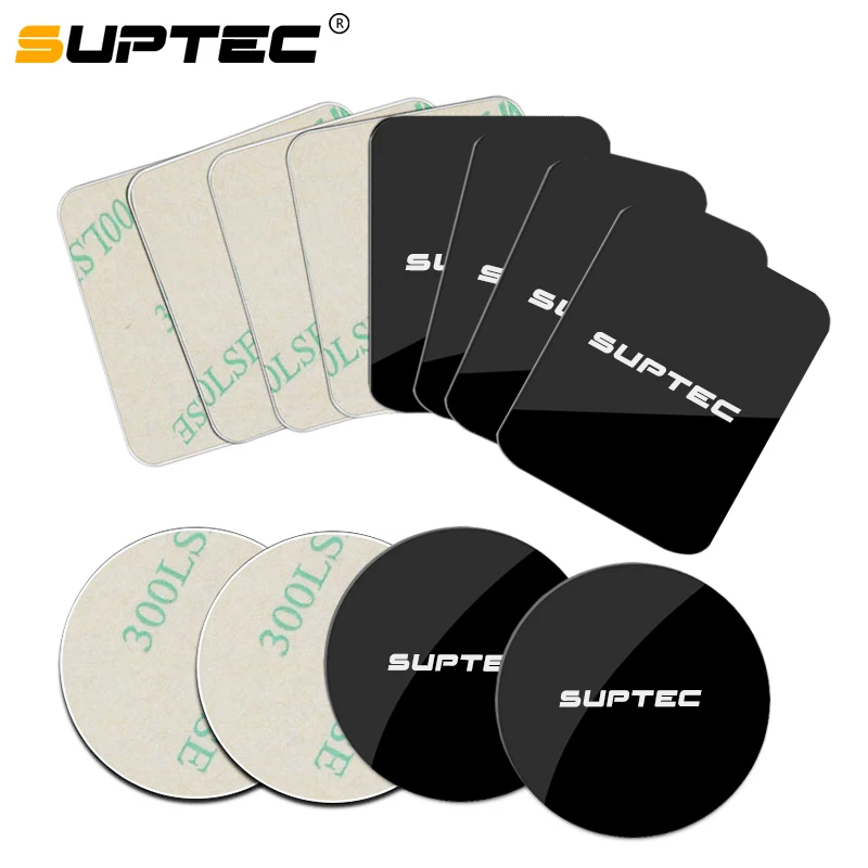 SUPTEC 10 Pack Metal Plate Disk for Magnetic Car Holder Iron Sheets Sticker for Magnet Mobile Phone Holder Car Air Mount Stand