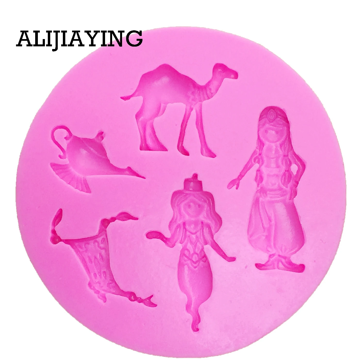 M0077 Carpet Princess Girl Teapot Camel Shape Silicone Fondant Cake Mold Clay Chocolate Mould