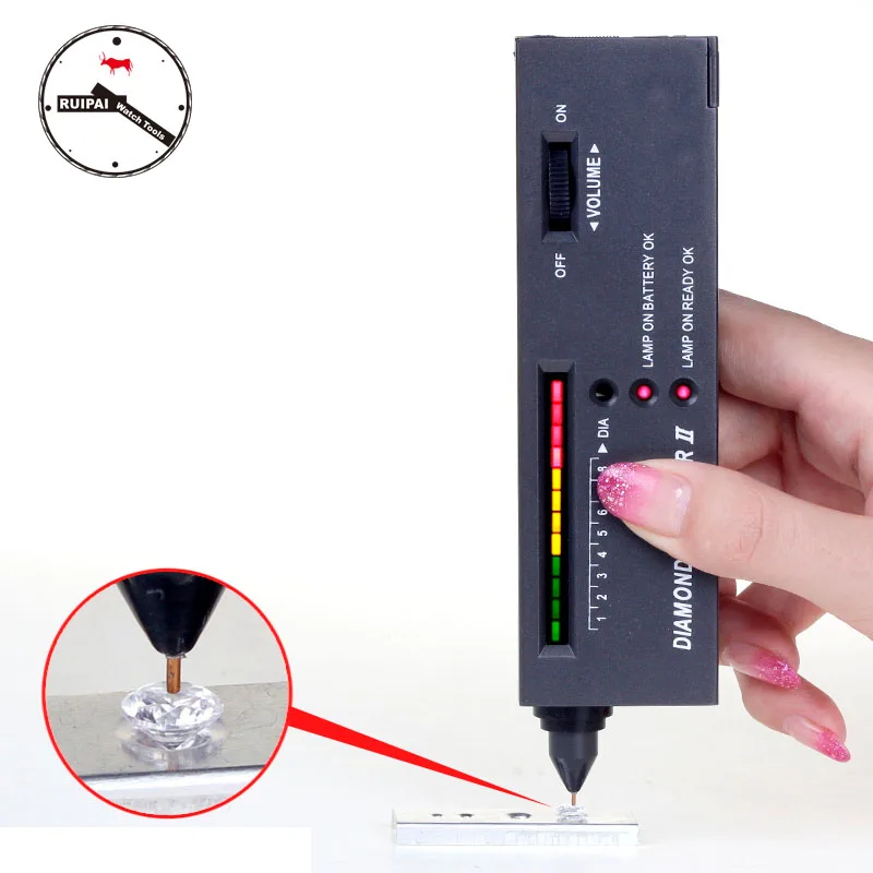 Jewelry Gemston Selector Watch Crystal Hardness Tester with LED Indicator for Watchmakers