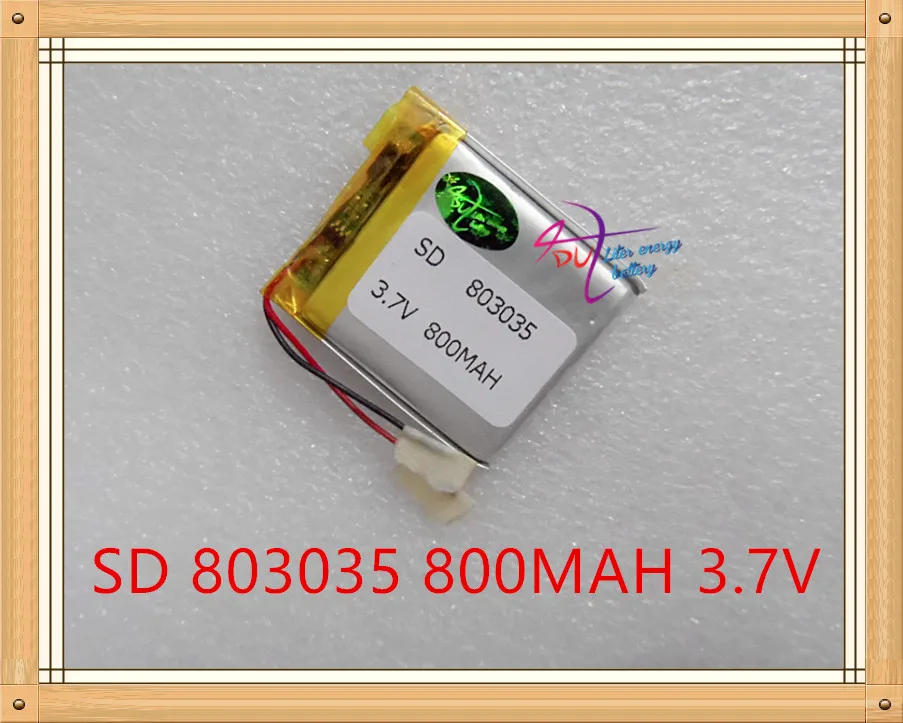 Liter energy battery 3.7V polymer lithium battery 803035 MP3 MP4 800MAH sound camera driving recorder