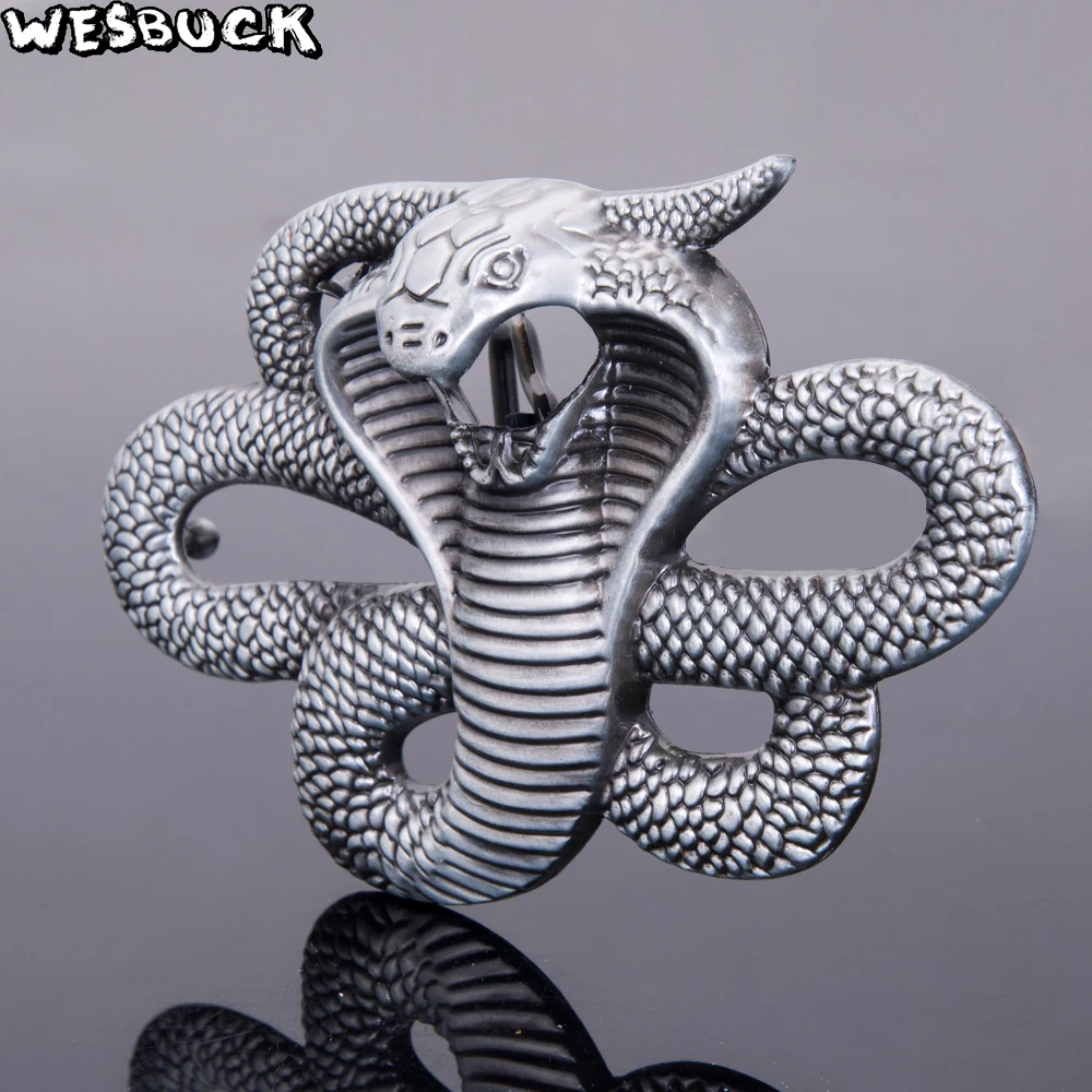 Big Snake WesBuck Brand Metal Belt Buckles for Man Unisex Western Buckles Cowgirls Edc Buckle Causal Cool Animal Cowboy Hebilla