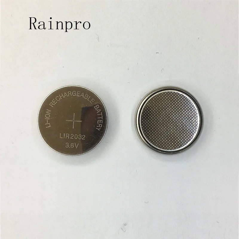 2PCS/LOT LIR2032 Coin Cell Battery 2032  Lithium charging button battery Can Replace CR2032 for watches