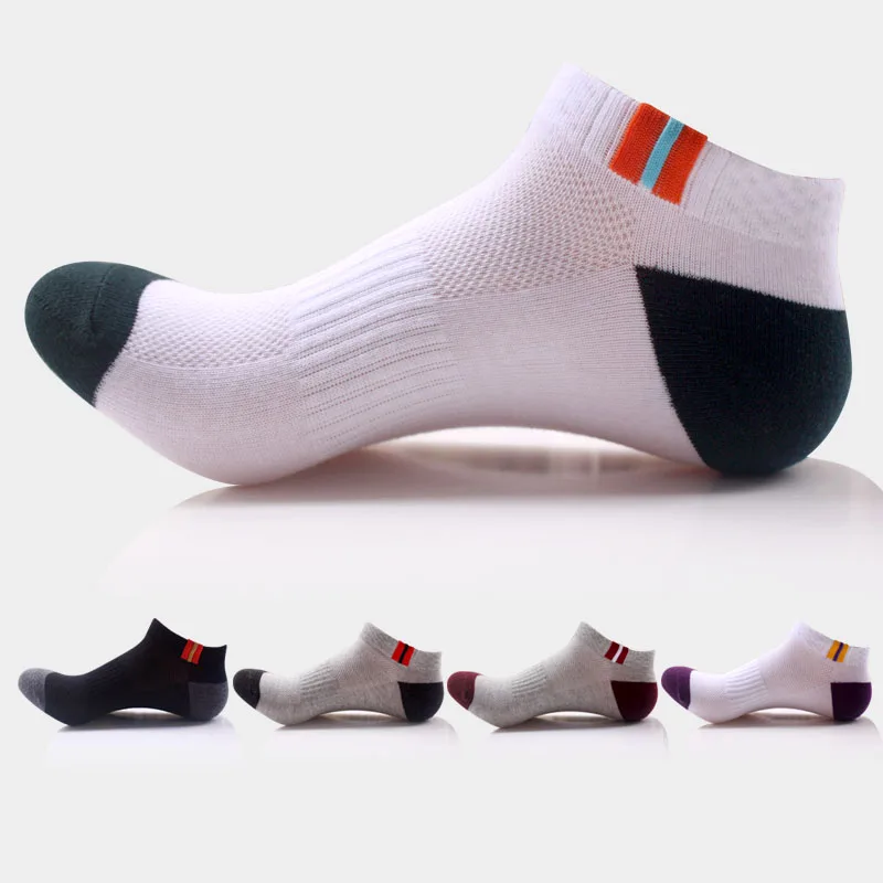 

Cotton Sport Men Walking Ankle Socks Spring Fashion Hiking Women Solid Casual Short White Male Sockken