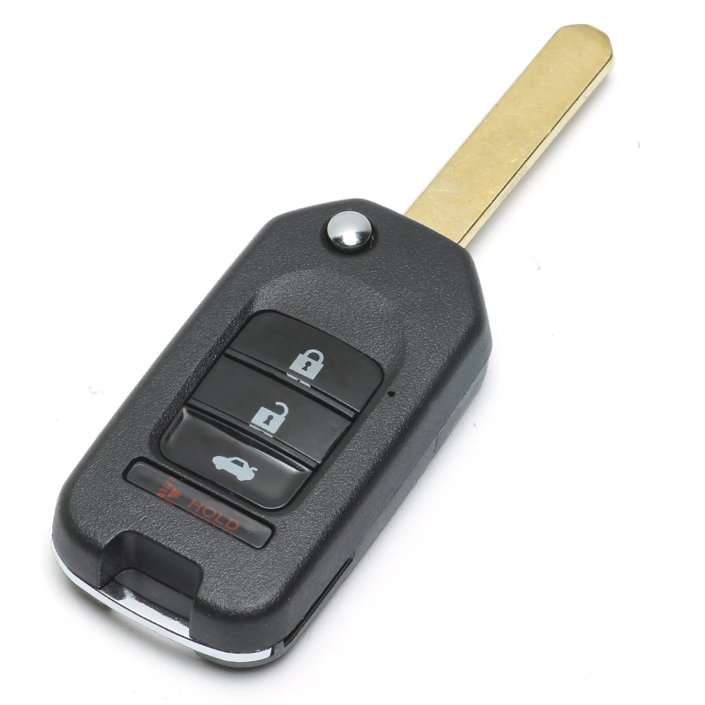 KEYECU Upgraded Flip Remote 3+1 / 4 Buttons For Honda CR-V 2002 2003 2004 FCC ID: OUCG8D344HA Replacement Car Key Fob