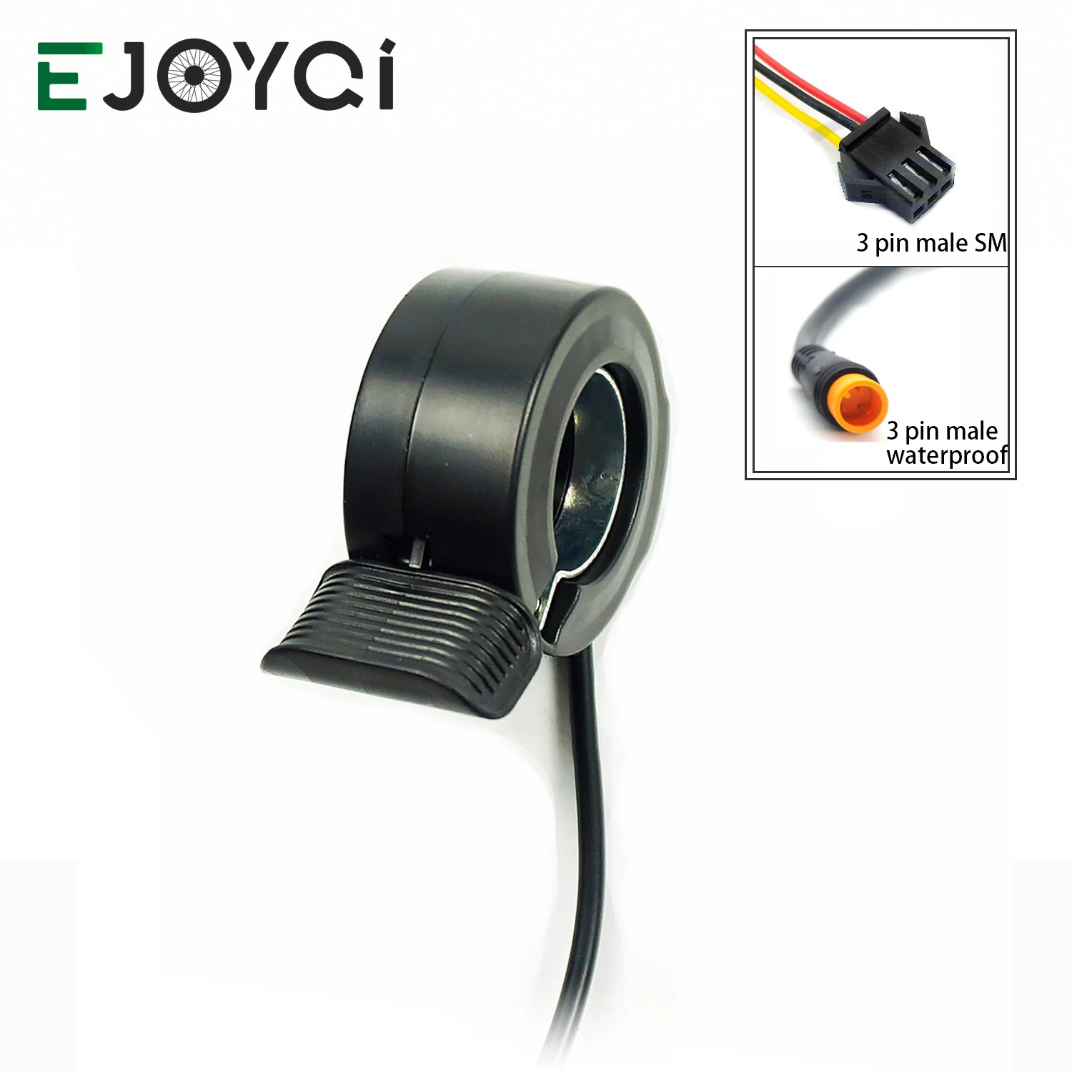 EJOYQI Wuxing E-bike 130X Thumb Throttle 24V 36V 48V 60V 72V SM Waterproof Connector Electric Bicycle Accessories