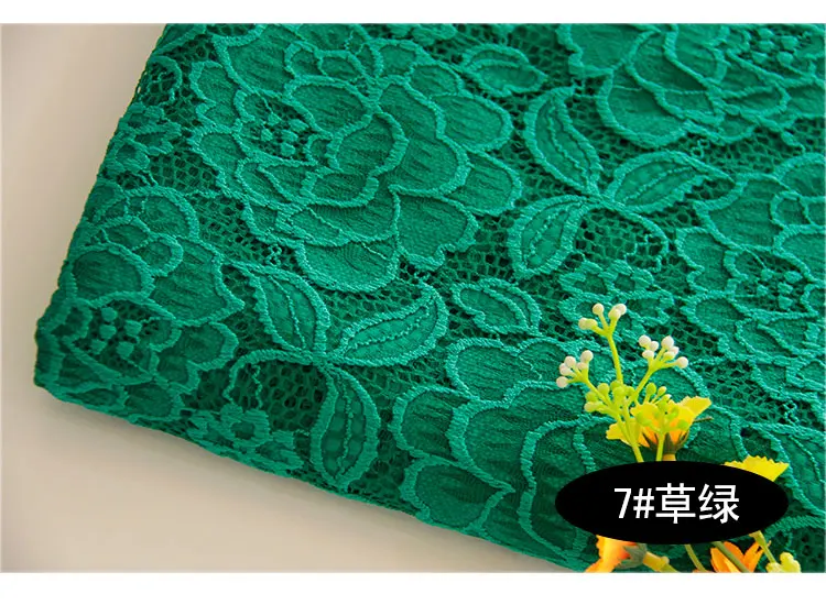 Women Soft Stretch Lace Fabric High-end Autumn and Winter Dresses Fashion Dress Shirt Bottoming Shirt Fabric RS999